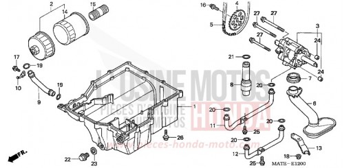 OIL PUMP/OIL PAN/OIL FILTER CBR1100XX6 de 2006